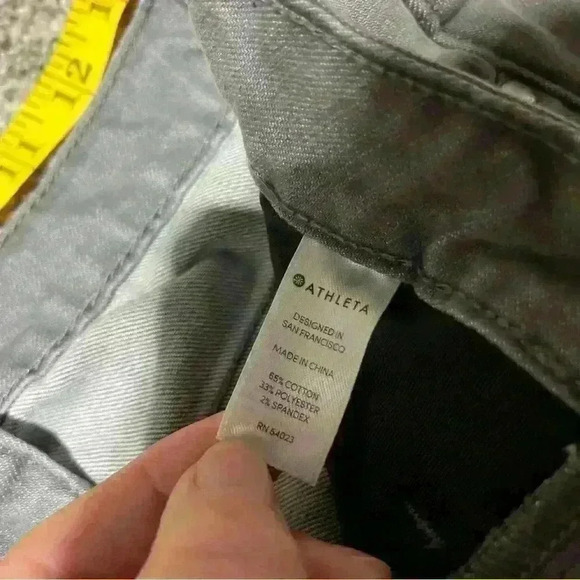 Athleta Jeans Women 6 Grey Sculptek Skinny Mid Rise Stretch Denim Lightweight - Picture 7 of 11